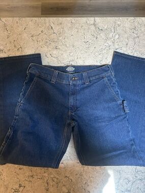 Dickies Men's Straight-Leg Indigo Blue Work Jeans